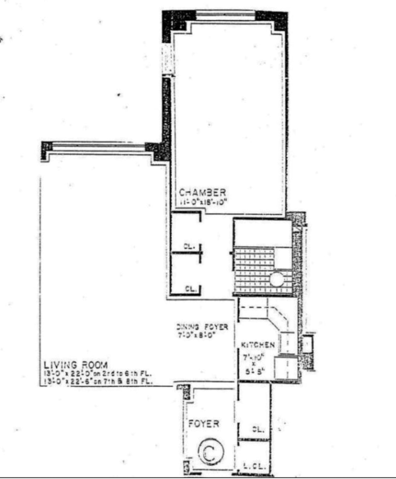 Floorplan for 301 East 66th Street, 5C