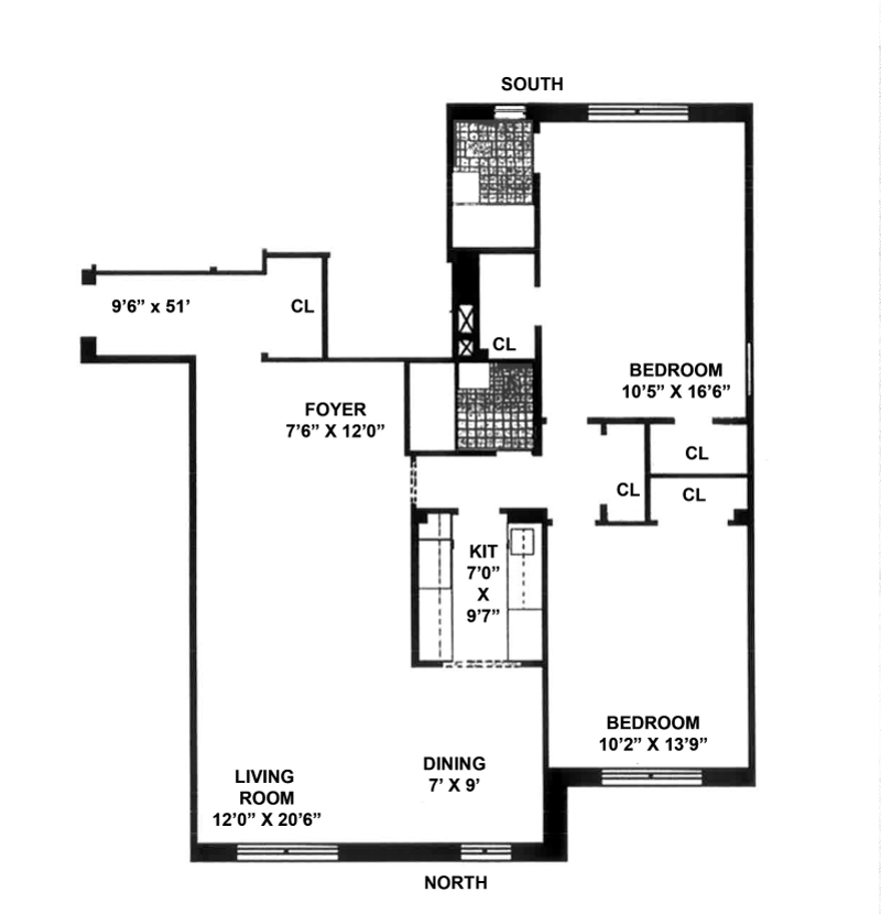 Floorplan for 330 East 80th Street, 6C