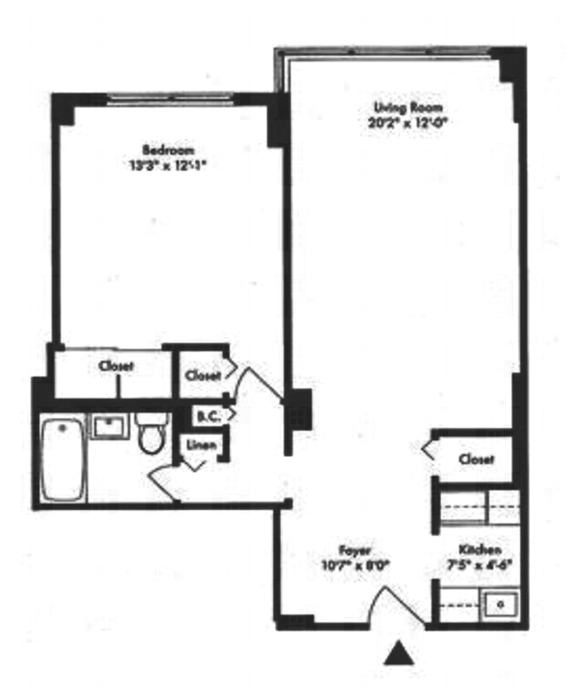 Floorplan for 211 East 53rd Street, 11L