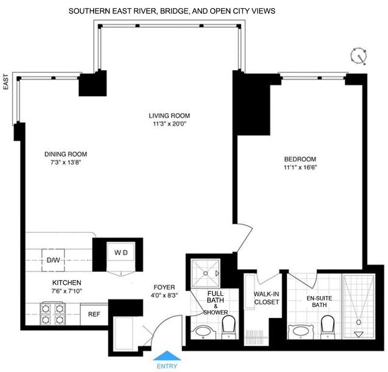 Floorplan for 524 East 72nd Street, 27B