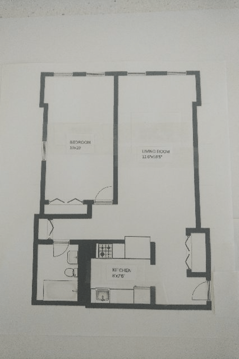 Floorplan for 72 East 3rd Street, 5B