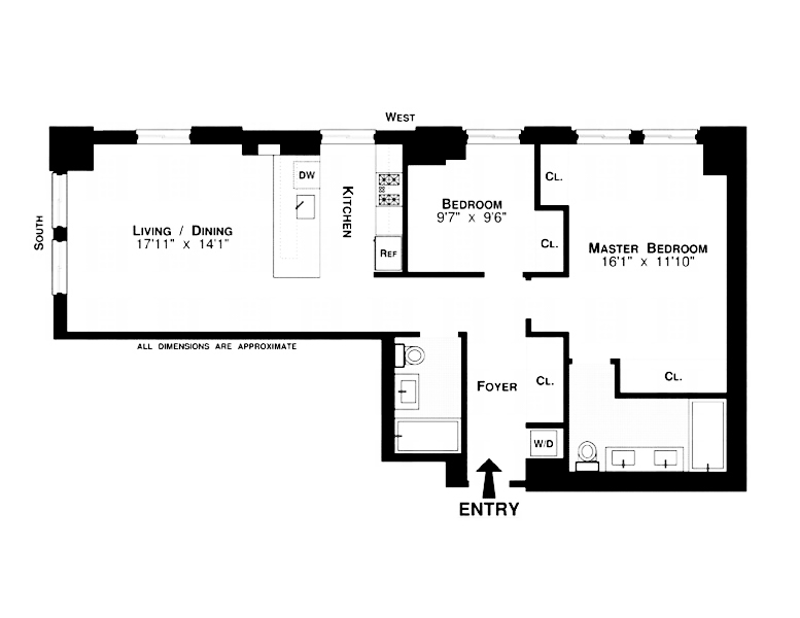 Floorplan for 85 Adams Street, 4A