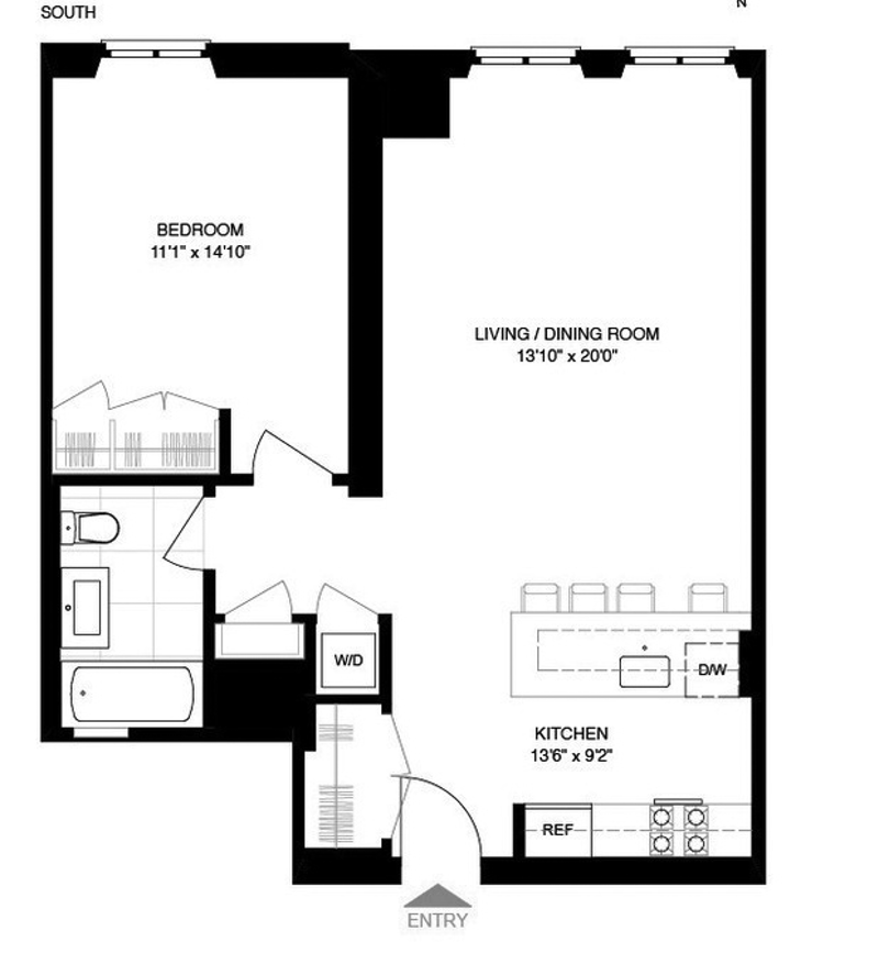 Floorplan for 85 Adams Street, 12C