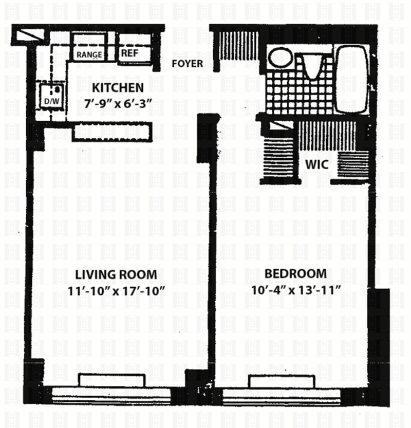 Floorplan for 130 West 79th Street, 9D
