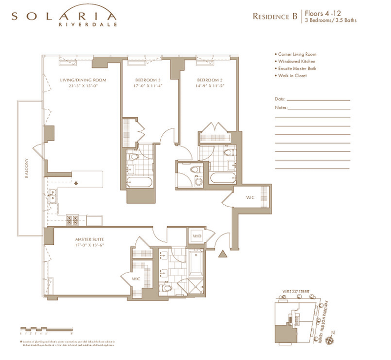 Floorplan for 640 West 237th Street, 10B