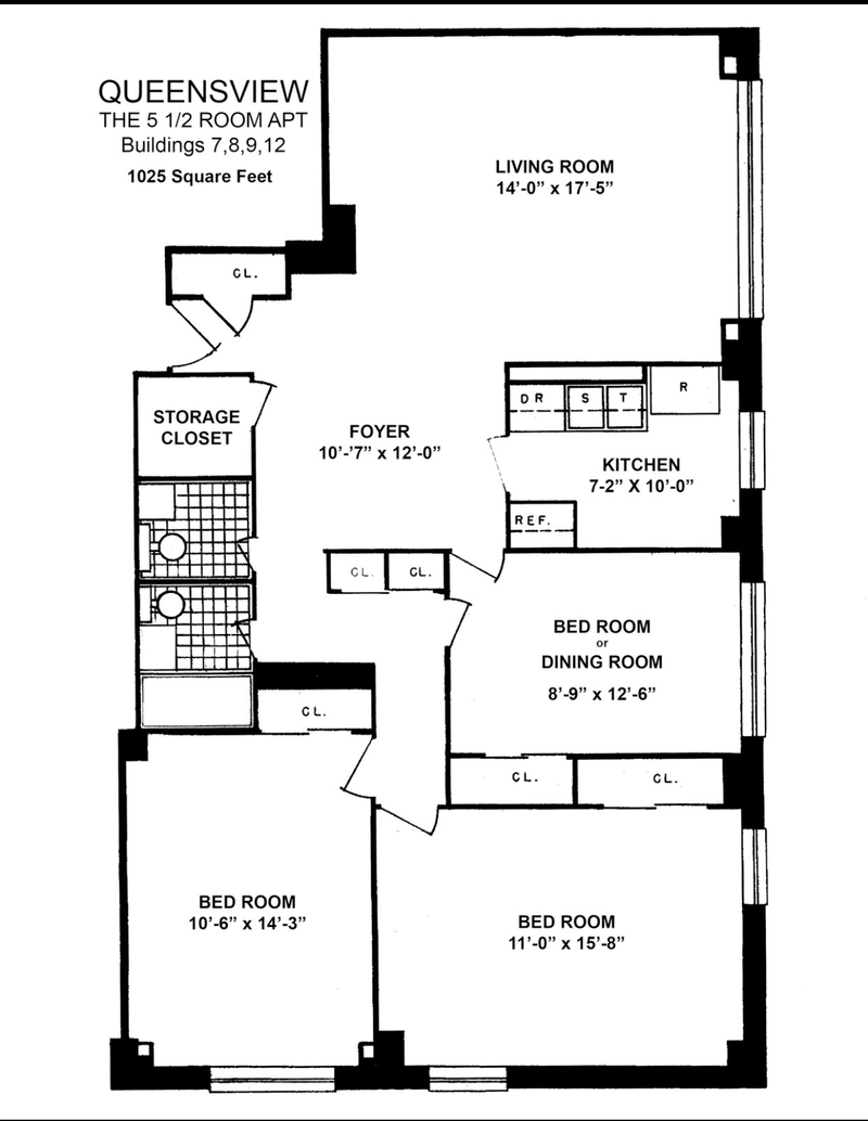Floorplan for 21 -36 33rd Rd, 15C