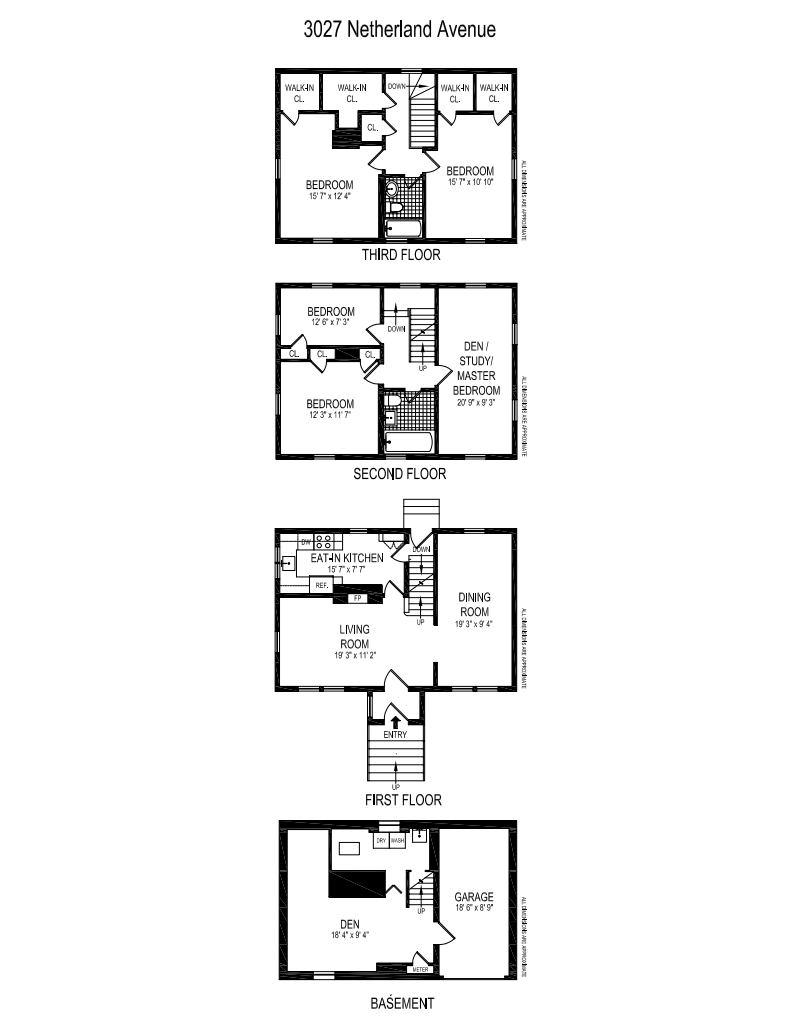 Floorplan for 3027 Netherland Avenue