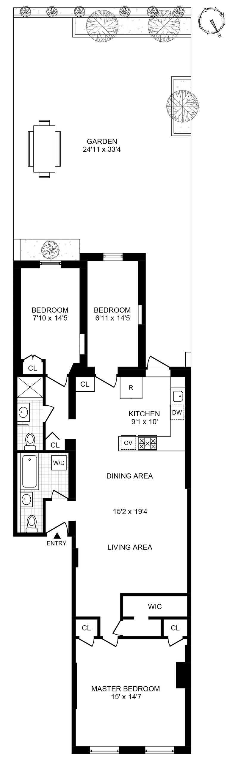 Floorplan for 452 West 23rd Street, A