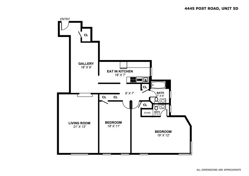 Floorplan for Renovated Pre-War With Sunrise Views