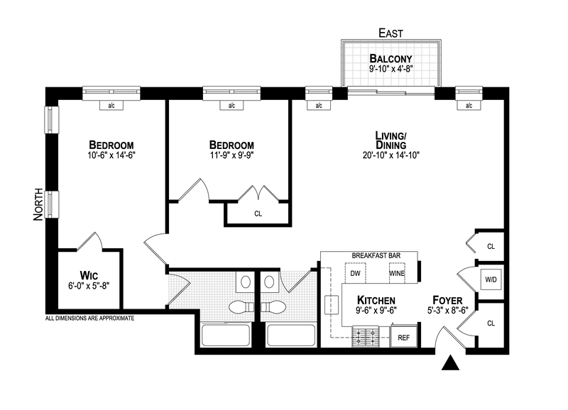 Floorplan for 2098 Frederick Douglass, 6M