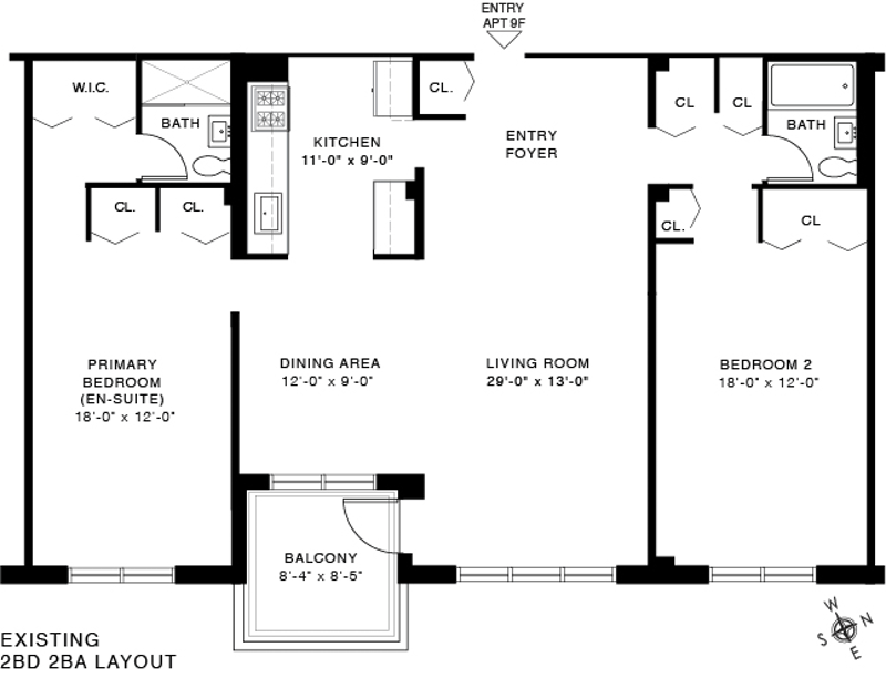 Floorplan for 3935 Blackstone Avenue, 9F