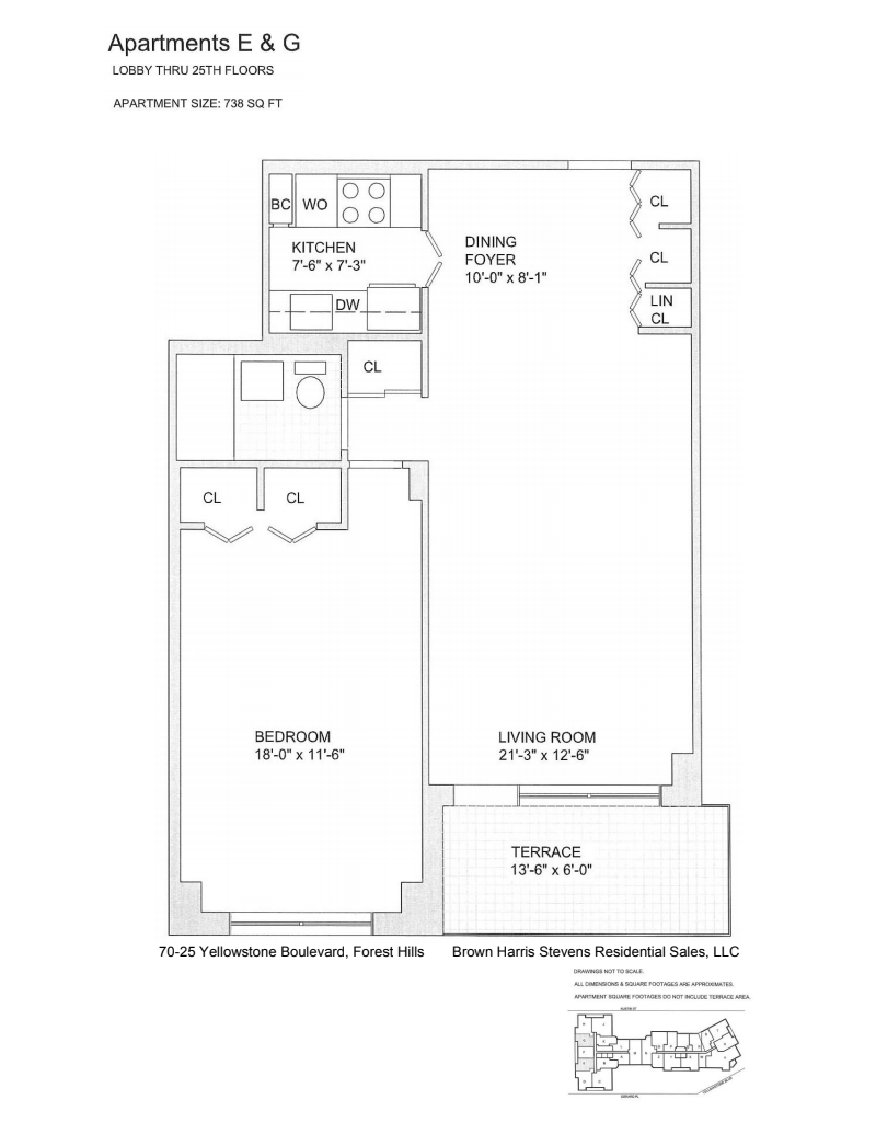 Floorplan for 70 -25 Yellowstone Blvd, 12G