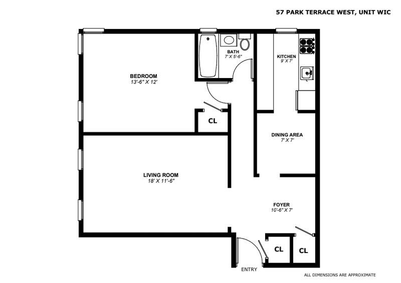Floorplan for 57 Park Terrace West, W1C