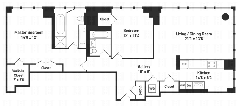 Floorplan for 250 East 53rd Street, 1202