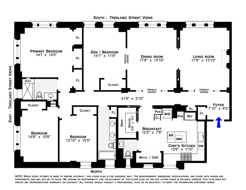 Floorplan for 255 West 90th Street, 2A