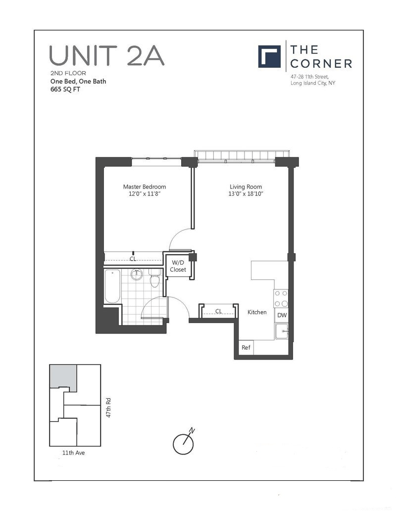 Floorplan for 47 -28 11th St, 2A