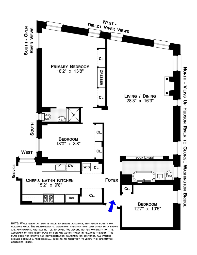 Floorplan for 67 Riverside Drive, 9B