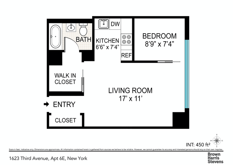 Floorplan for 1623 Third Avenue, 6E