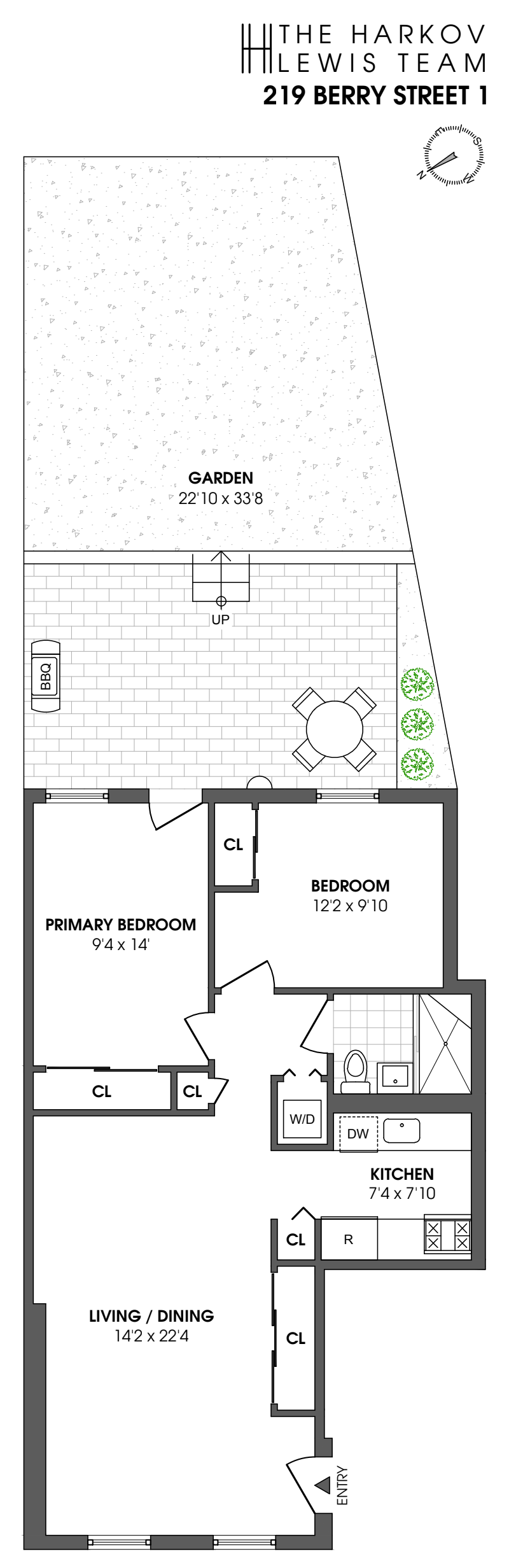 Floorplan for 219 Berry Street, 1