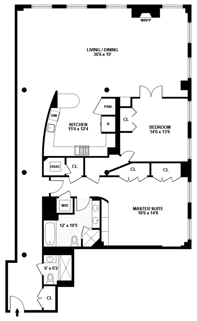 Floorplan for 429 Greenwich Street, 6B