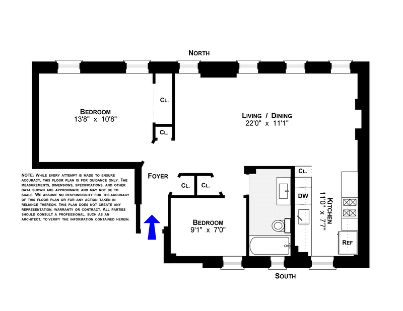Floorplan for 317 West 93rd Street