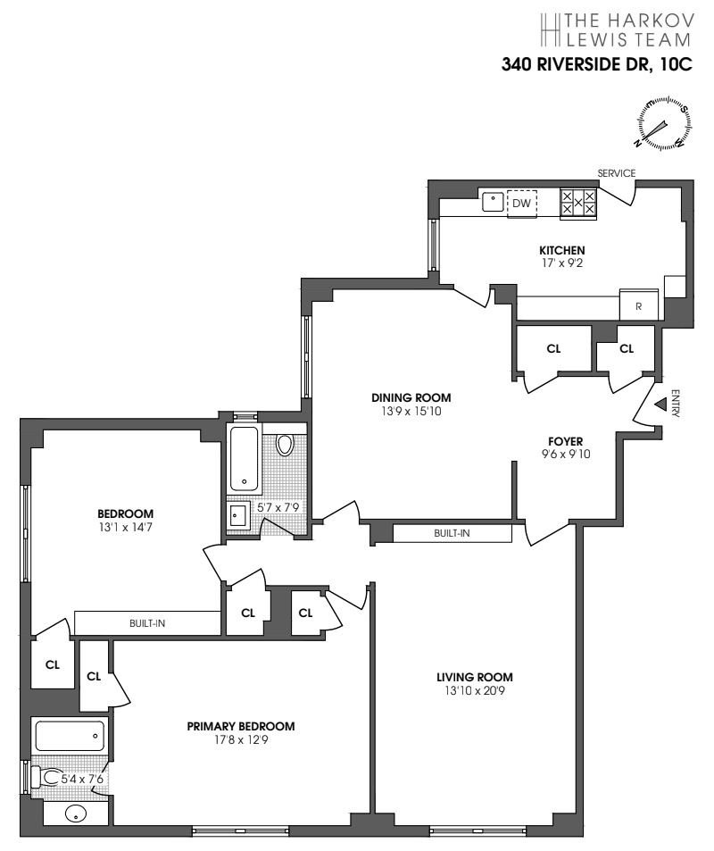 Floorplan for 340 Riverside Drive