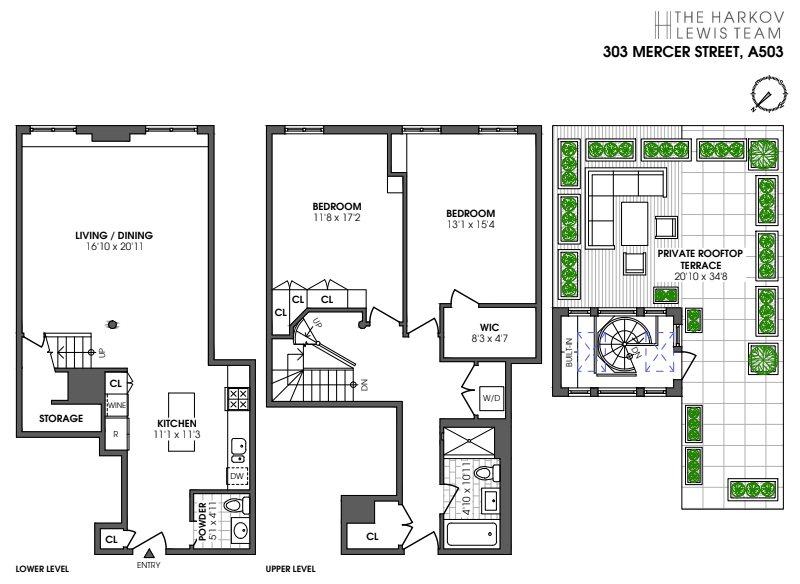 Floorplan for 303 Mercer Street, A503