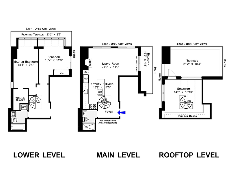 Floorplan for 50 Avenue A, PH6A