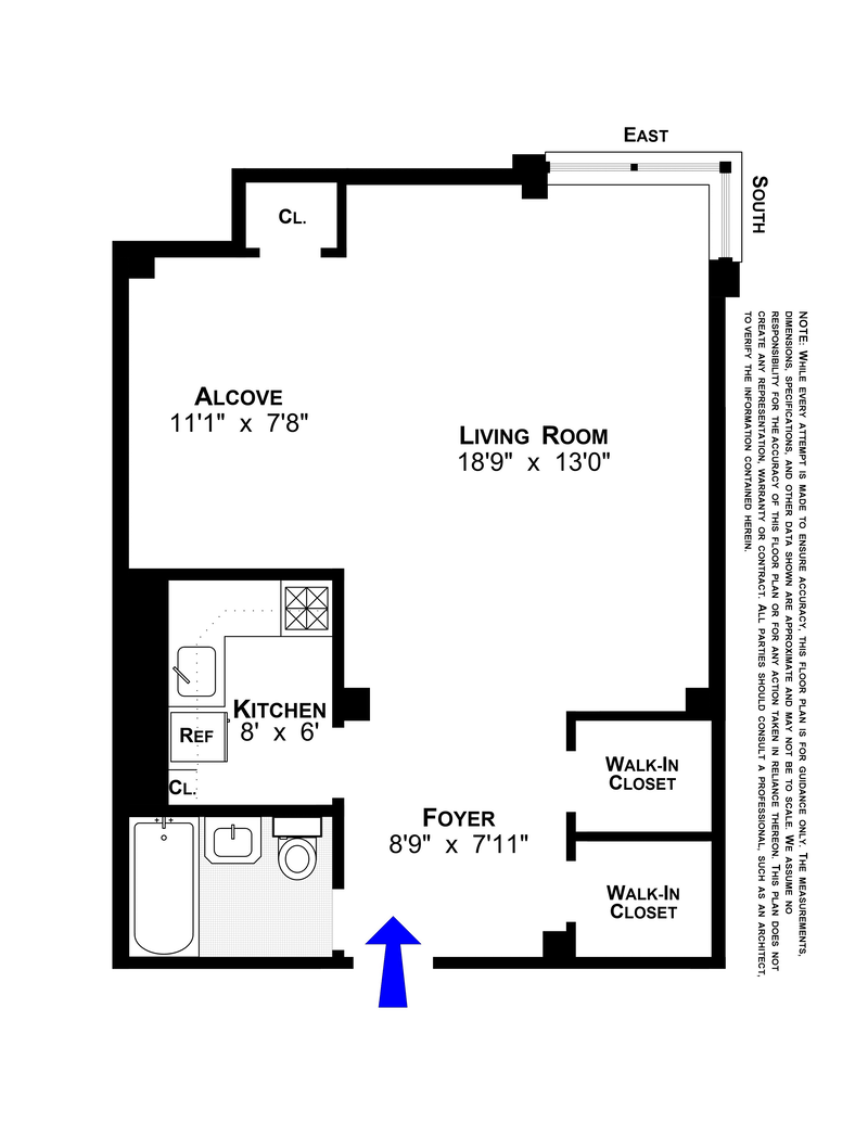 Floorplan for 11 Riverside Drive, 15GE