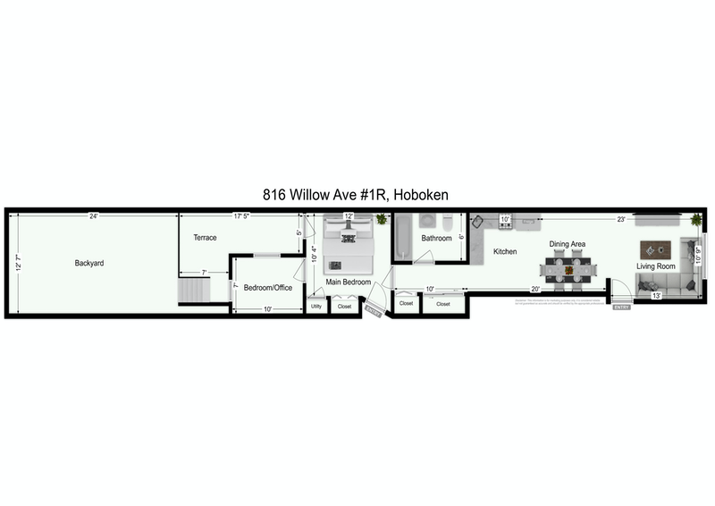 Floorplan for 816 Willow Ave, 1R