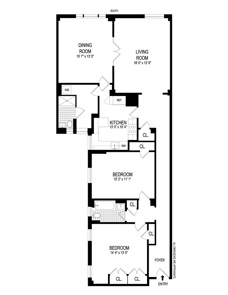 Floorplan for 203 West 81st Street, 6D