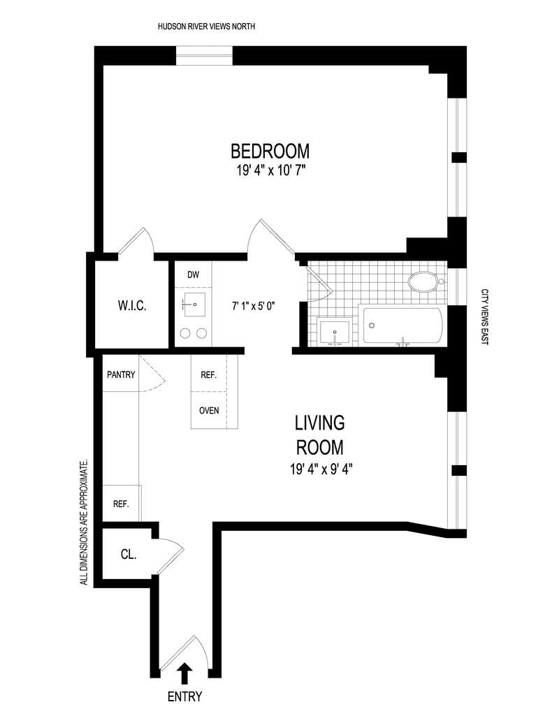 Floorplan for 33 Riverside Drive, 16E