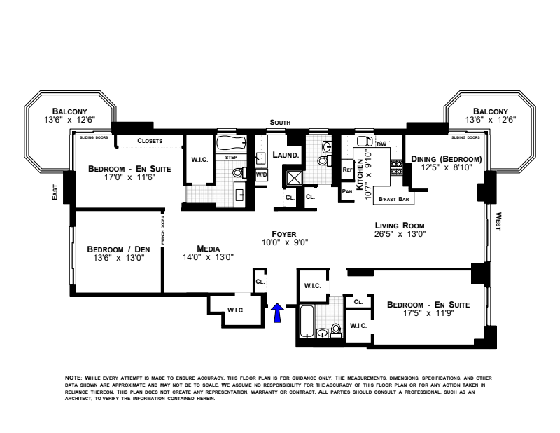 Floorplan for 300 East 74th Street, 16BC