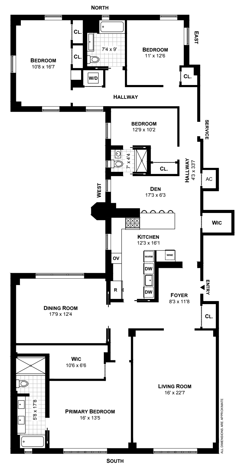 Floorplan for 317 West 89th Street