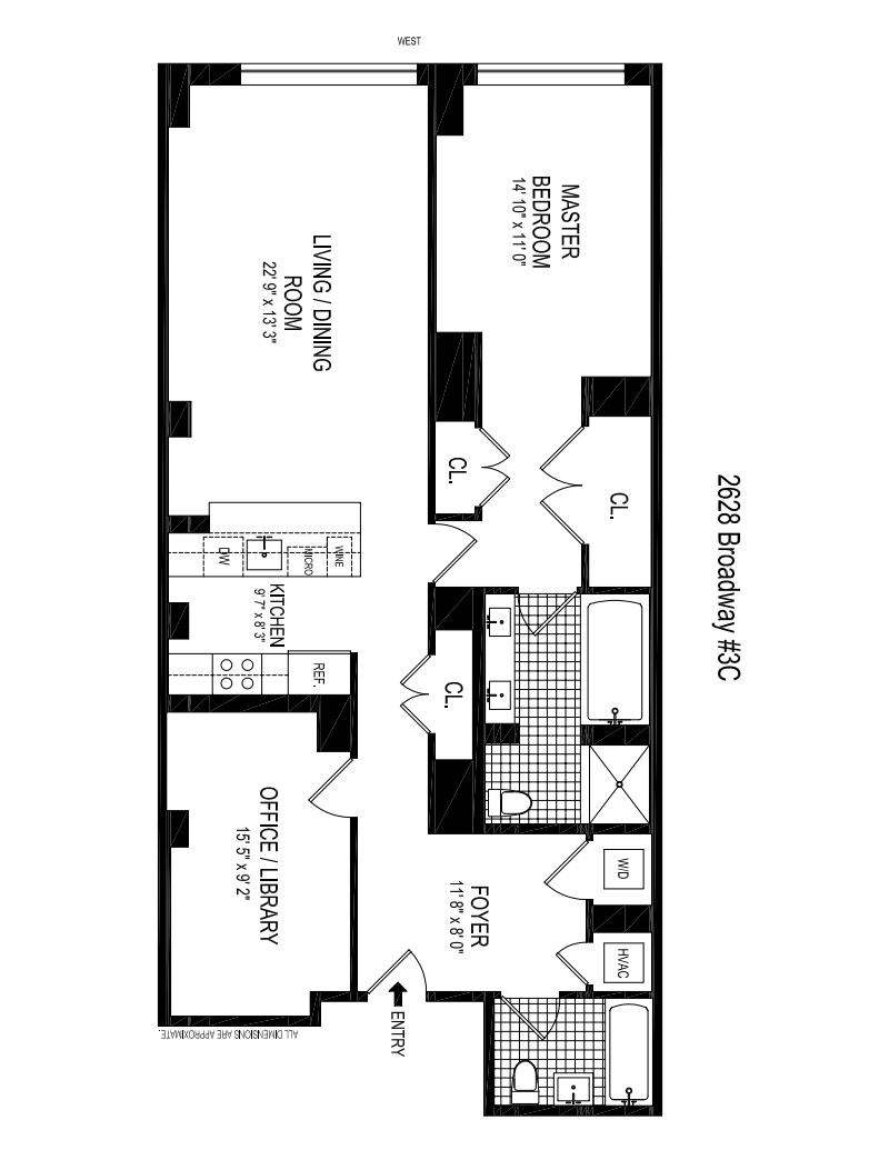 Floorplan for 2628 Broadway