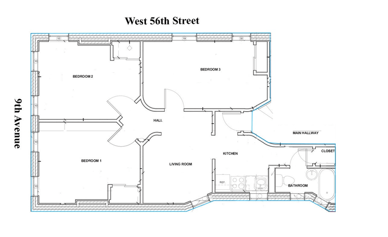 Floorplan for 356 West 56th Street, 6