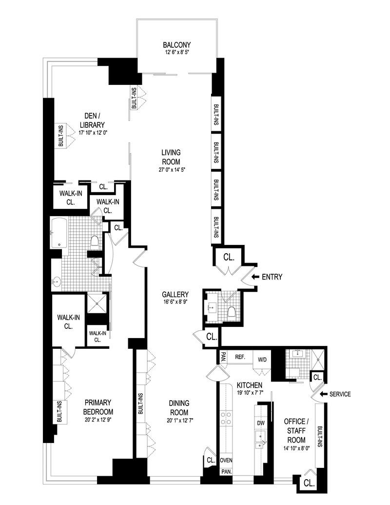 Floorplan for 425 East 58th Street, 43A