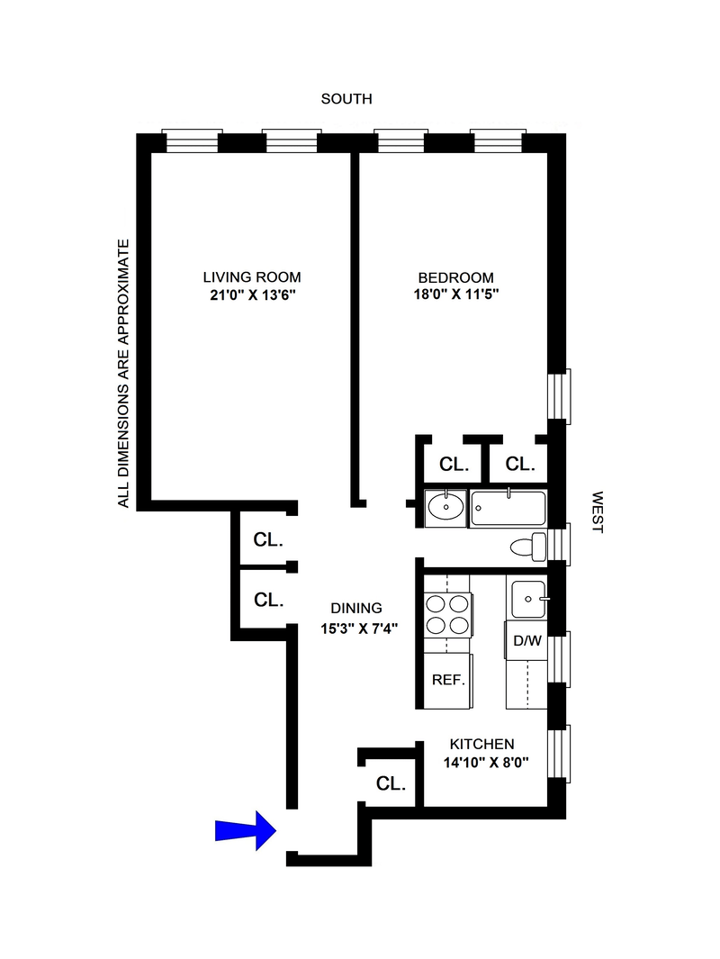 Floorplan for 120 East 89th Street, 1B