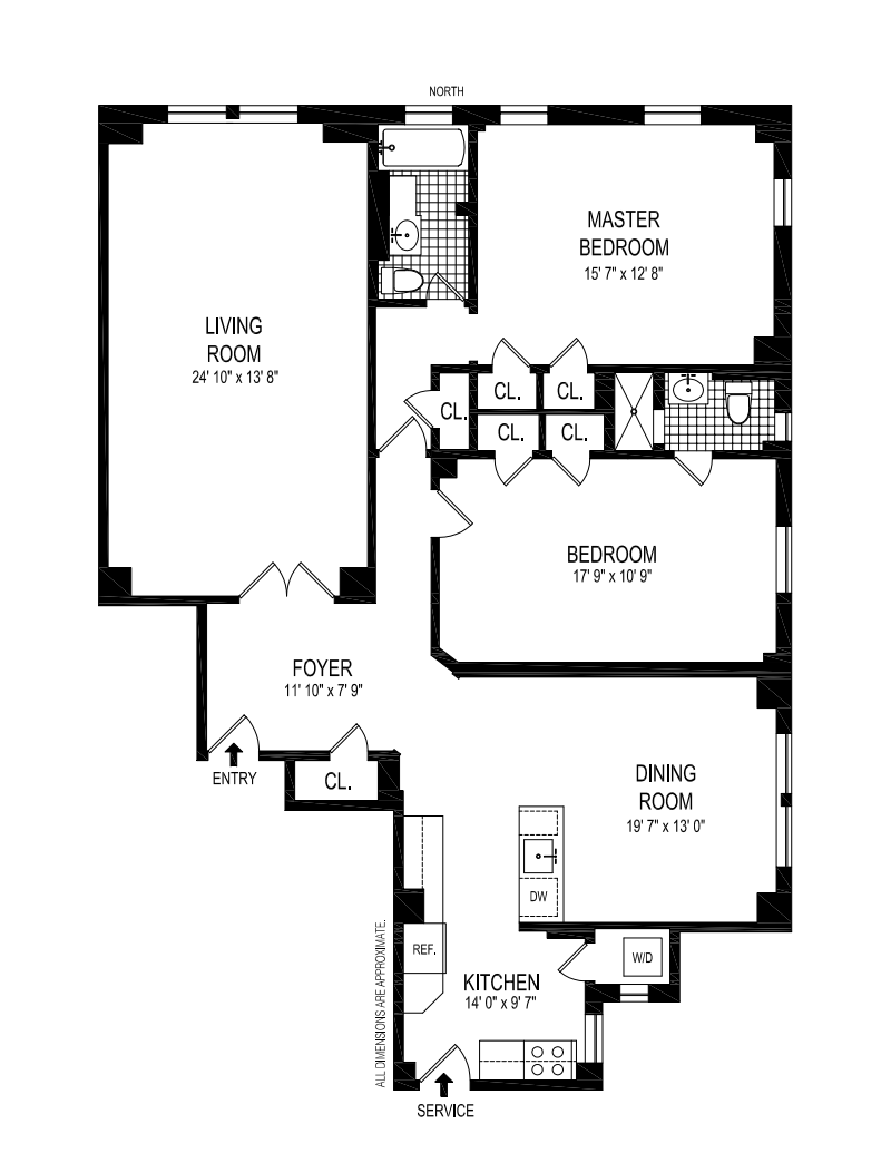 Floorplan for 98 Riverside Drive, 17F