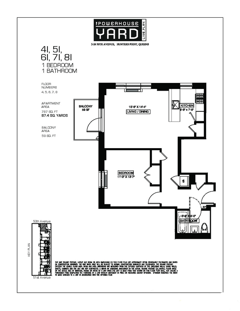 Floorplan for 2-26 50th Ave, 7I