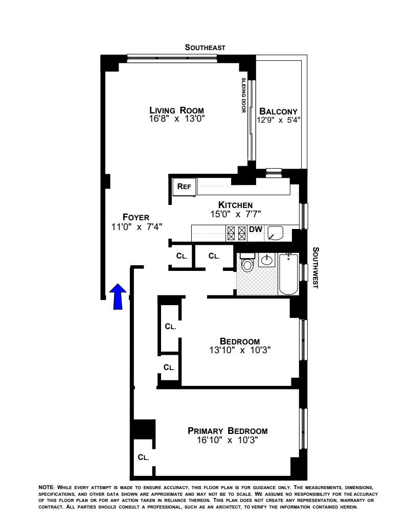 Floorplan for 212 East Broadway, G1706