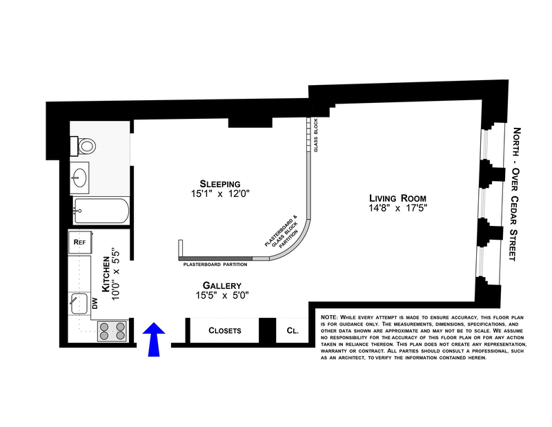 Floorplan for 56 Pine Street, 11G