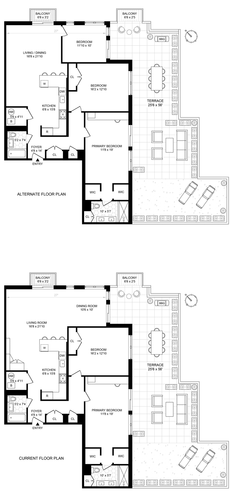 Floorplan for 79 Bridge Street, 5F