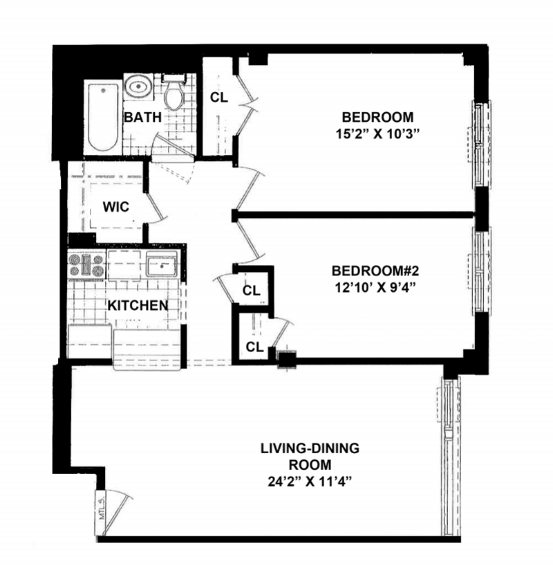 Floorplan for 279 West 117th Street, 6S