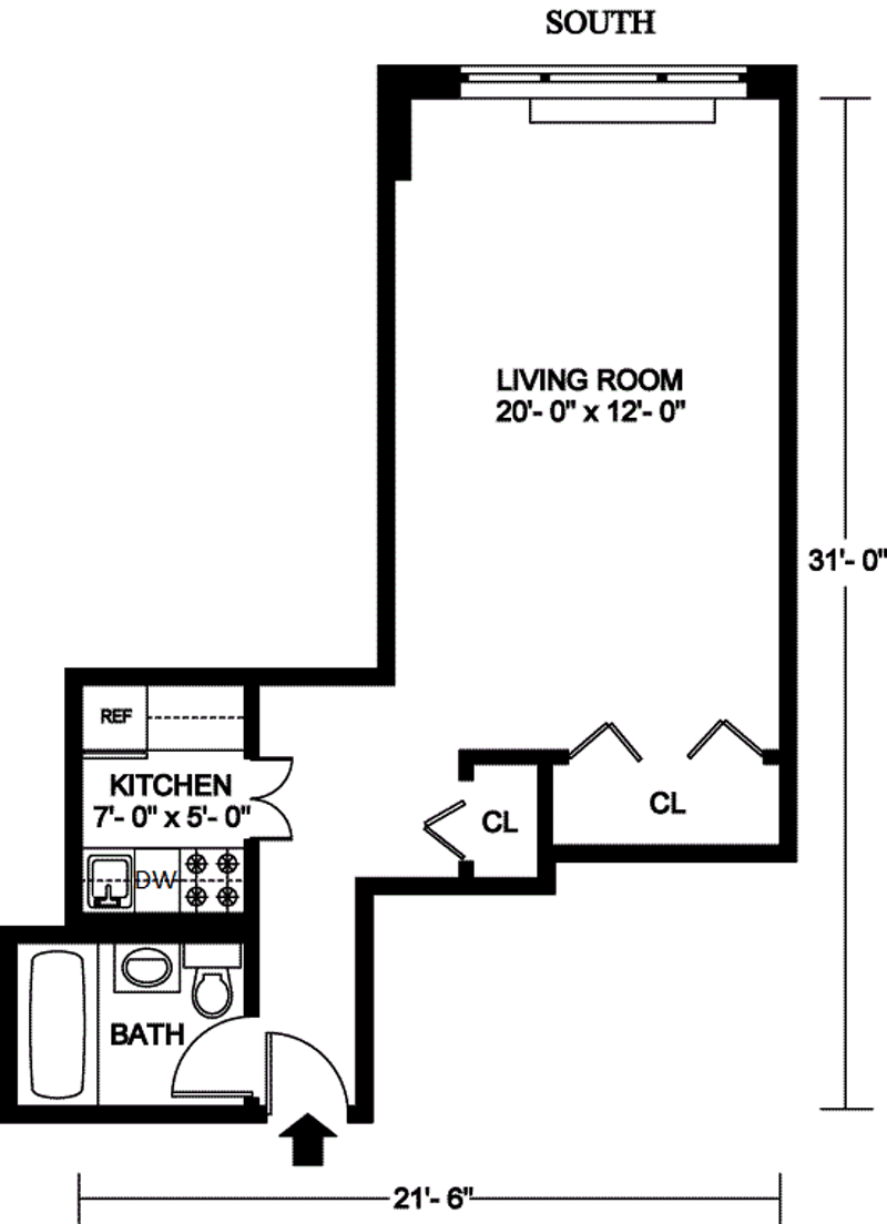 Floorplan for 430 West 34th Street, 3L