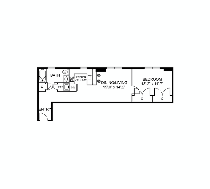 Floorplan for 4301 Park Ave, 6E