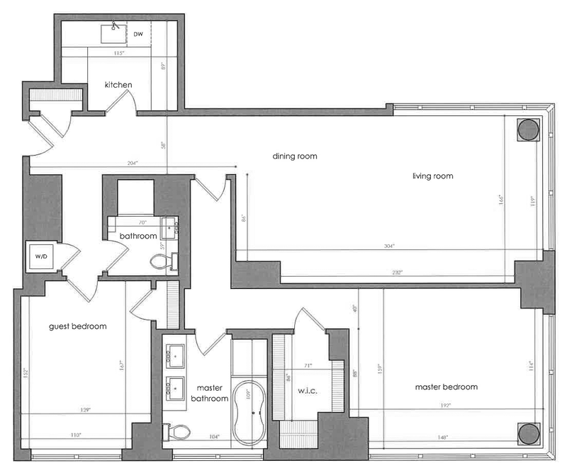 Floorplan for 230 West 56th Street, 52C