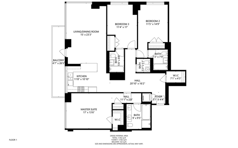 Floorplan for 640 West 237th Street, 8B