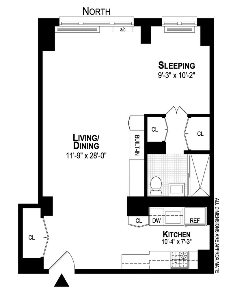Floorplan for 77 Seventh Avenue, 5T
