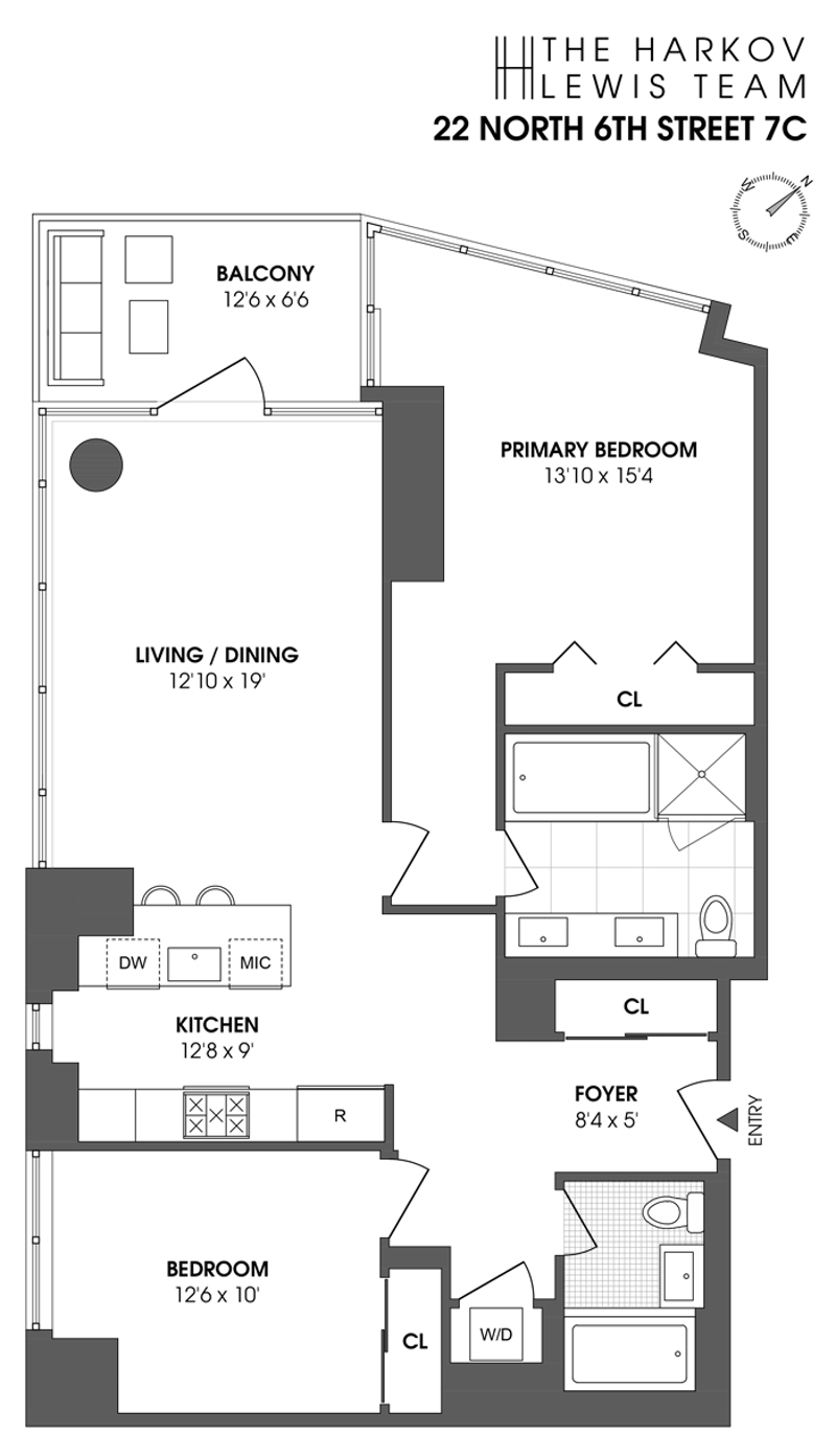 Floorplan for 22 North 6th Street, 7C